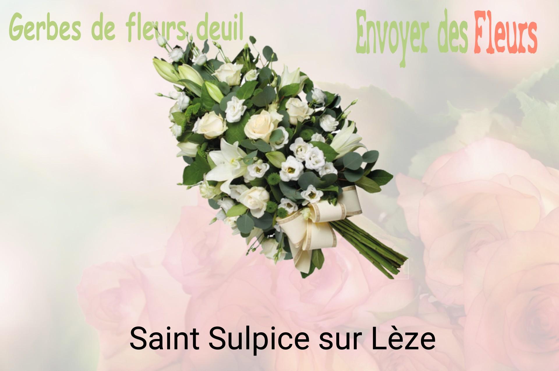 Gerbe de fleurs de deuil livrée à Saint-Sulpice-sur-Lèze
